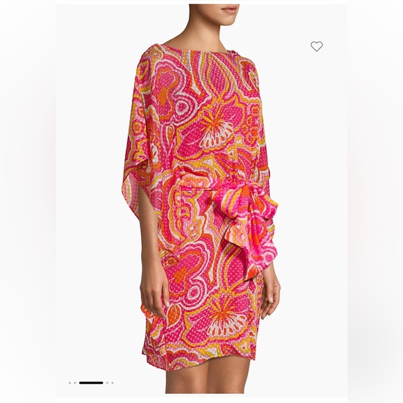 Trina Turk Paradise silk blend caftan and slip - Picture 1 of 9